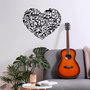 Wallity Musical Love - 507 Escultura de pared decorativa de metal negra